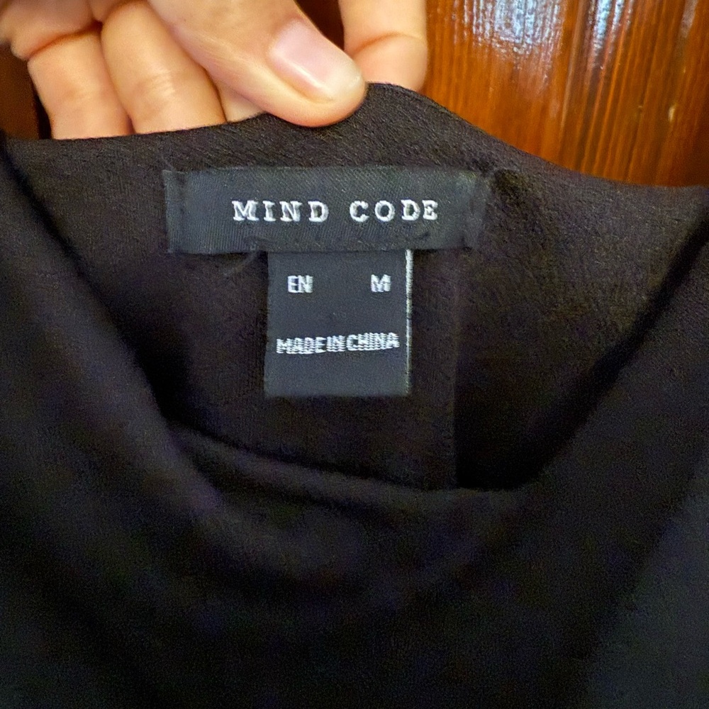 Mind Code Black Spaghetti Strap Dress - image 3